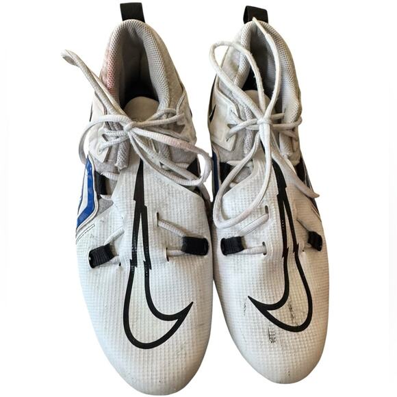 Nike Blue white Alpha Menace Pro 3 Football Cleats Mens Size 9.5 - Picture 3 of 16